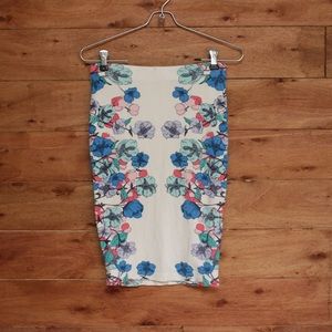 H&M floral pencil skirt S
